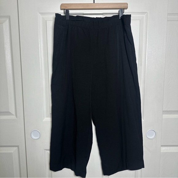 Talbots Linen Black Wide Leg Pants xL Petite - Picture 1 of 9